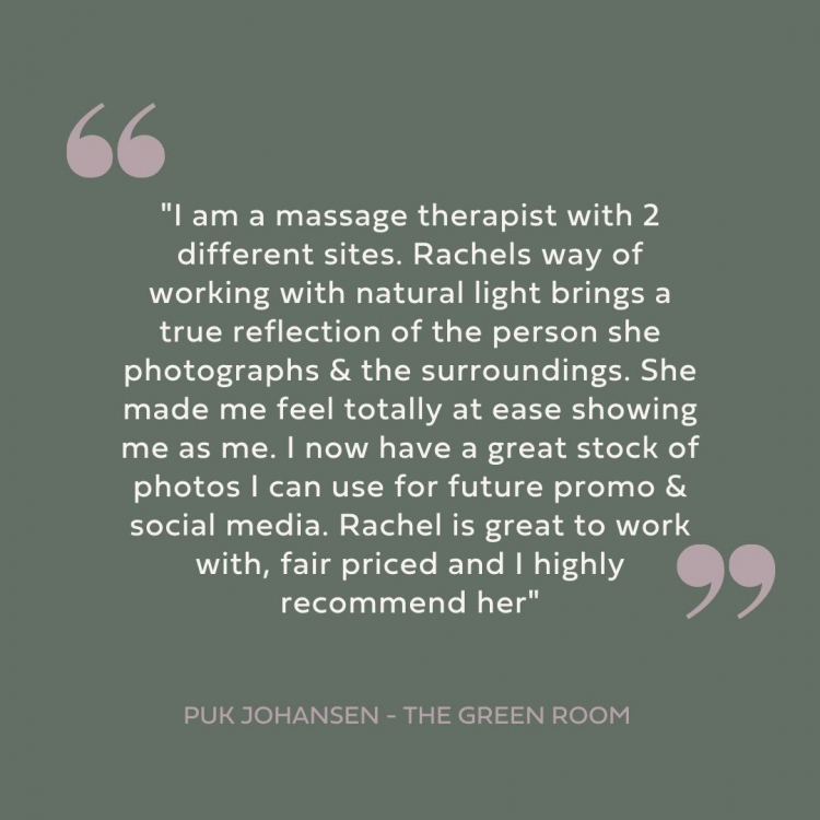 Testimonials Brand Shoot client testimonial for Rachel Collins Photography